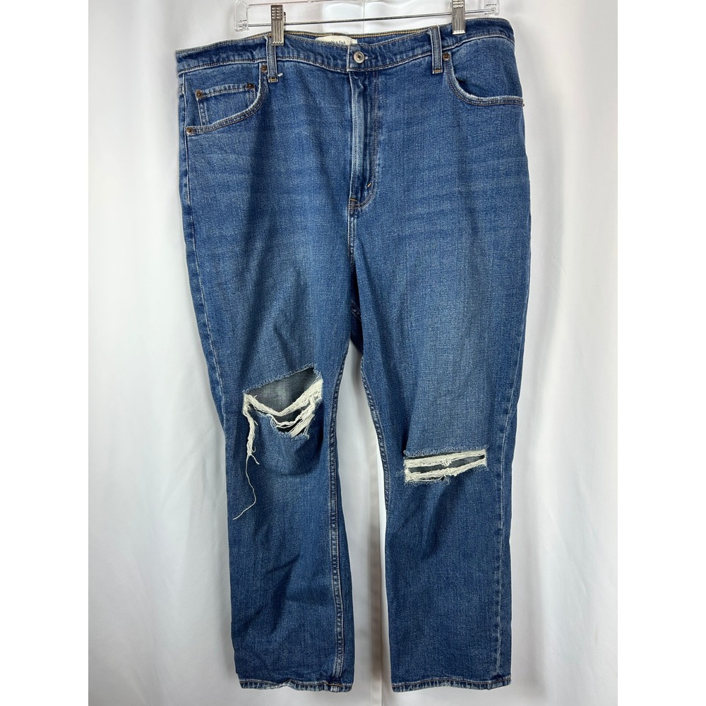 Abercrombie & Fitch Curve Love Ankle Straight Ultra High Rise Jeans 34/18
